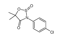 3-(4-chlorophenyl)-5,5-dimethyl-2-oxooxathiazolidin-4-one Structure