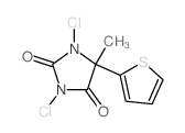 1,3-dichloro-5-methyl-5-thiophen-2-yl-imidazolidine-2,4-dione结构式