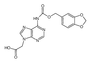 [6-N-(piperonyloxycarbonyl)-adenine-9-yl]-acetic acid Structure