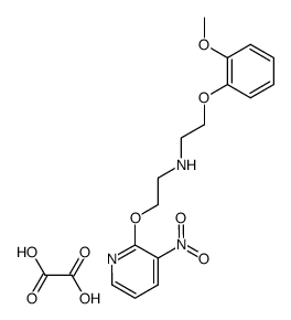 [2-(2-Methoxy-phenoxy)-ethyl]-[2-(3-nitro-pyridin-2-yloxy)-ethyl]-amine; compound with oxalic acid Structure