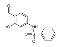 N-(4-formyl-3-hydroxyphenyl)benzenesulphonamide Structure