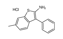 6-methyl-3-phenyl-1-benzothiophen-2-amine,hydrochloride结构式