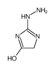 2-hydrazinyl-1,4-dihydroimidazol-5-one结构式