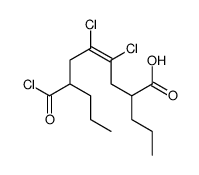 7-carbonochloridoyl-4,5-dichloro-2-propyldec-4-enoic acid结构式