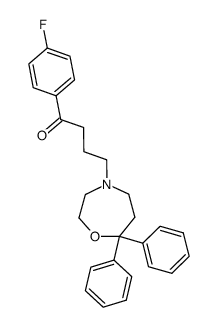 4-(7,7-diphenyl-[1,4]oxazepan-4-yl)-1-(4-fluoro-phenyl)-butan-1-one结构式