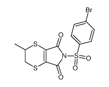 6-(4-bromo-benzenesulfonyl)-2-methyl-2,3-dihydro-[1,4]dithiino[2,3-c]pyrrole-5,7-dione Structure