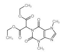 diethyl 2-(3,7-dimethyl-2,6-dioxo-purin-1-yl)propanedioate structure
