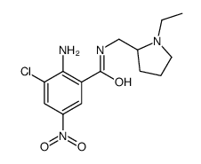2-amino-3-chloro-N-[(1-ethylpyrrolidin-2-yl)methyl]-5-nitrobenzamide结构式