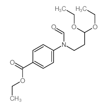 Benzoic acid,4-[(3,3-diethoxypropyl)formylamino]-, ethyl ester Structure