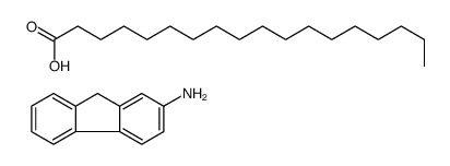 9H-fluoren-2-amine,octadecanoic acid结构式