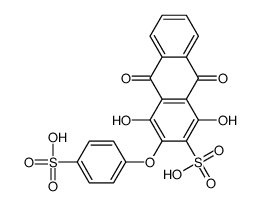 9,10-dihydro-1,4-dihydroxy-9,10-dioxo-3-(4-sulphophenoxy)anthracene-2-sulphonic acid Structure