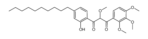 1-(4'-decyl-2'-hydroxyphenyl)-2-methoxy-3-(2'',3'',4''-trimethoxyphenyl)propane-1,3-dione Structure