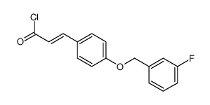 3-[4-[(3-fluorophenyl)methoxy]phenyl]prop-2-enoyl chloride Structure