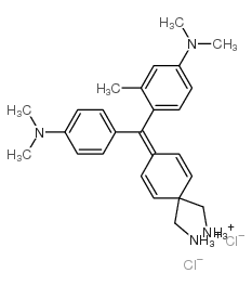 [4-[[4-(dimethylamino)-o-tolyl][4-(dimethylamino)phenyl]methylene]cyclohexa-2,5-dien-1-ylidene]dimethylammonium chloride结构式
