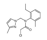 2-chloro-N-(2-ethyl-6-methyl-phenyl)-N-(3-methyl-pyrazol-1-ylmethyl)-acetamide Structure