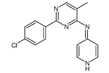 2-(4-chlorophenyl)-5-methyl-N-pyridin-4-ylpyrimidin-4-amine结构式