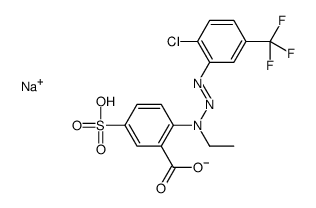 disodium 2-[3-[2-chloro-5-(trifluoromethyl)phenyl]-1-ethyltriazen-2-yl]-5-sulphonatobenzoate结构式