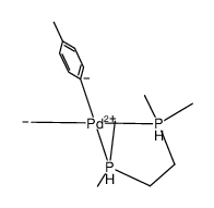 PdIIMe(p-tolyl)(1,2-bis-(dimethylphosphino)ethane)结构式