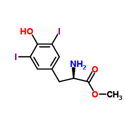 Methyl 3,5-diiodo-D-tyrosinate Structure