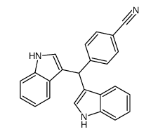 4-[bis(1H-indol-3-yl)methyl]benzonitrile结构式