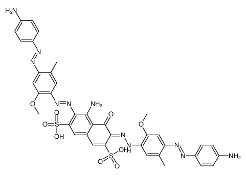 4-Amino-3,6-bis[[4-[(4-aminophenyl)azo]-2-methoxy-5-methylphenyl]azo]-5-hydroxy-2,7-naphthalenedisulfonic acid结构式