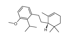 (-)-2-(2,6,6-Trimethyl-2-cyclohexenyl)-1-(2-isopropyl-3-methoxyphenyl)-ethan Structure