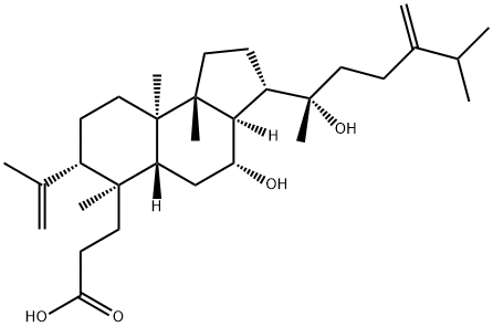 12β,20-Dihydroxy-24-methylene-3,4-seco-5α-dammara-4(28)-ene-3-oic acid结构式