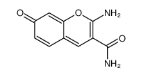 2-amino-7-oxochromene-3-carboxamide结构式