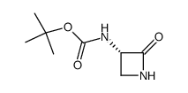 (S)-3-[[(1,1-dimethylethoxy)carbonyl]amino]azetidin-2-one Structure