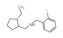 (1-Ethyl-pyrrolidin-2-ylmethyl)-(2-fluoro-benzyl)-amine structure