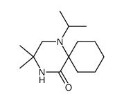 1-isopropyl-3,3-dimethyl-1,4-diazaspiro[5.5]undecan-5-one结构式
