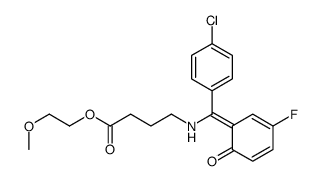 2-methoxyethyl 4-[[(Z)-(4-chlorophenyl)-(3-fluoro-6-oxocyclohexa-2,4-dien-1-ylidene)methyl]amino]butanoate结构式