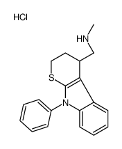 Thiopyrano(2,3-b)indole-4-methylamine, 2,3,4,9-tetrahydro-N-methyl-9-p henyl-, hydrochloride structure