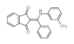 1H-Indene-1,3(2H)-dione,2-[[(3-methylphenyl)amino]phenylmethylene]- structure