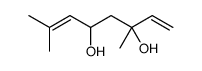 3,7-dimethylocta-1,6-diene-3,5-diol结构式