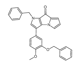 3-(3-benzyloxy-4-methoxyphenyl)-1-benzylpyrrolo[2,3-b]pyrrolizin-8(1H)-one Structure
