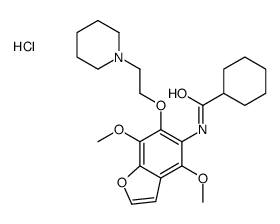N-[4,7-dimethoxy-6-(2-piperidin-1-ylethoxy)-1-benzofuran-5-yl]cyclohexanecarboxamide,hydrochloride Structure