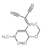 2-(1-dimethylamino-3,3-diethoxy-prop-1-en-2-yl)iminopropanedinitrile结构式