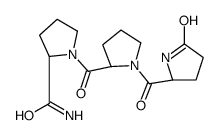 (2S)-1-[(2S)-1-[(2S)-5-oxopyrrolidine-2-carbonyl]pyrrolidine-2-carbonyl]pyrrolidine-2-carboxamide结构式