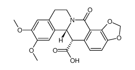 (+/-)-cis-2,3-Dimethoxy-8-oxo-9,10-(methylenedioxy)-13-carboxytetrahydroprotoberberine Structure