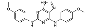 2-N,6-N-bis(4-methoxyphenyl)-7H-purine-2,6-diamine结构式