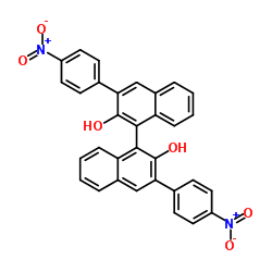 R-3,3'-bis(4-nitrophenyl)-1,1'-Binaphthalene]-2,2'-diol structure