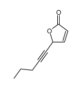 2(5H)-Furanone, 5-(1-pentynyl)- (9CI) Structure