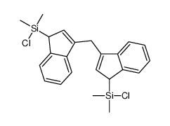 chloro-[3-[[3-[chloro(dimethyl)silyl]-3H-inden-1-yl]methyl]-1H-inden-1-yl]-dimethylsilane Structure