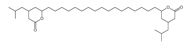 4-(2-methylpropyl)-6-[17-[4-(2-methylpropyl)-6-oxooxan-2-yl]heptadecyl]oxan-2-one Structure