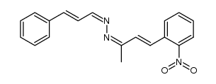 (1Z,2Z)-1-((E)-4-(2-nitrophenyl)but-3-en-2-ylidene)-2-((E)-3-phenylallylidene)hydrazine Structure