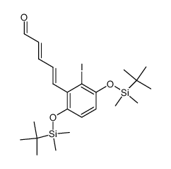5-[2-iodo-3,6-bis(tert-butyldimethylsiloxy)phenyl]-2,4-pentadienal Structure