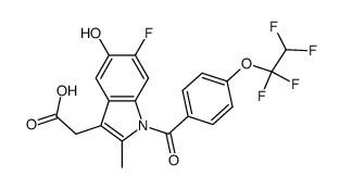 {6-fluoro-5-hydroxy-2-methyl-1-[4-(1,1,2,2-tetrafluoroethoxy)benzoyl]-1H-indol-3-yl}acetic acid Structure
