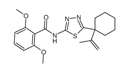N-[5-(1-(1-methylethenyl)cyclohexyl)-1,3,4-thiadiazol-2-yl]-2,6-dimethoxybenzamide Structure