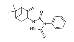 1-(6,6-Dimethyl-2-methylenbicyclo<3.1.1>hept-3-yl)-4-phenyl-1,2,4-triazolidin-3,5-dion Structure